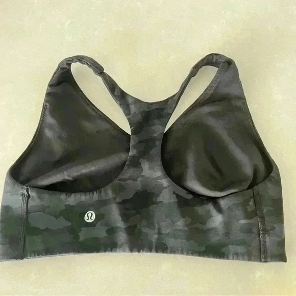 LULULEMON ATHLETICA GREY BLUE ARMY SAFARI SPORTS BRA SIZE S - Picture 6 of 11
